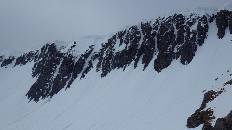 The crags at the north end of Coire an Lochan