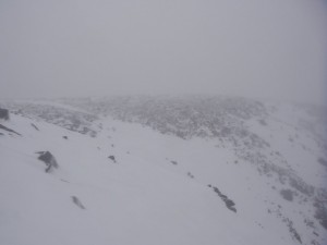 Not much visibility on Aonach Mor