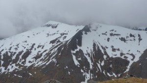 Clouding in on Aonach Mor