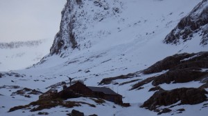 Ben Nevis: avalanche debris from last Friday.