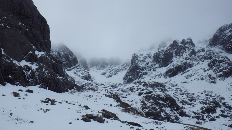 Looking up into Coire na Ciste.
