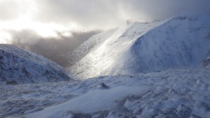 A nice cold day on Aonach Mor.