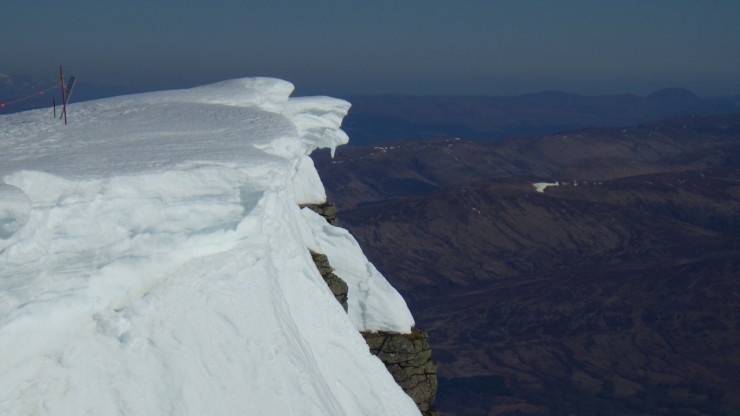 Some weak cornices remain. ONly a matter of time before these ones drop off.
