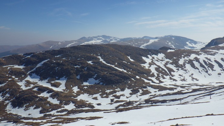 View Eastwards from Coire Dubh on Aonach Mor.