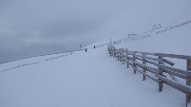 Great skiing and very quiet at Nevis Range today.