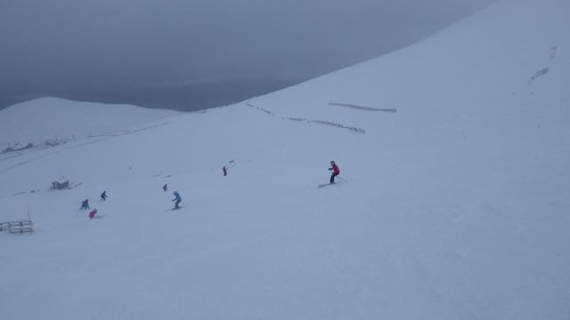 Good skiing conditions on Aonach Mor.