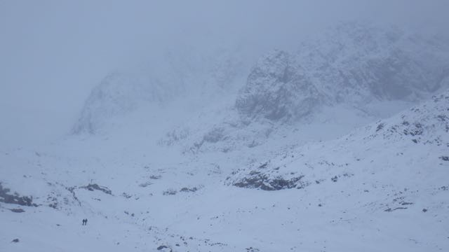 The bottom of North-East Buttress and Tower ridge.