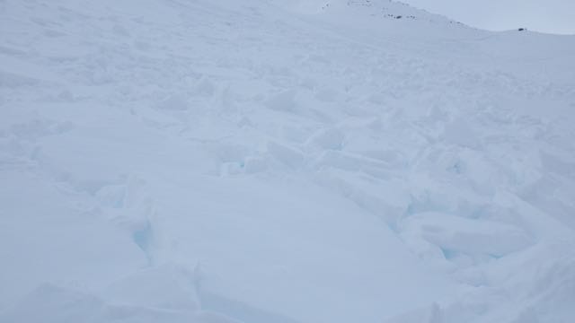 Debris from this slab avalanche.