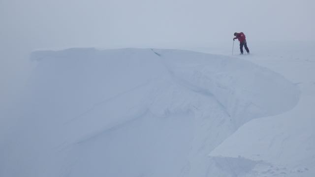Where has my cornice gone? It failed around 2m back from the edge