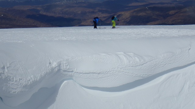 Cornice at the top of Easy Gully