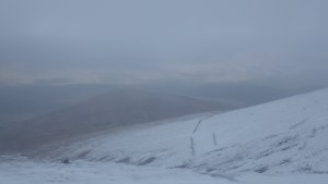 A wintry day at higher levels.