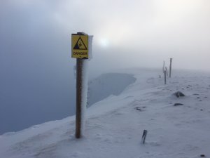 Frozen snowpack