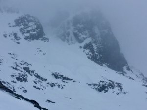 Wet day with avalanche activity