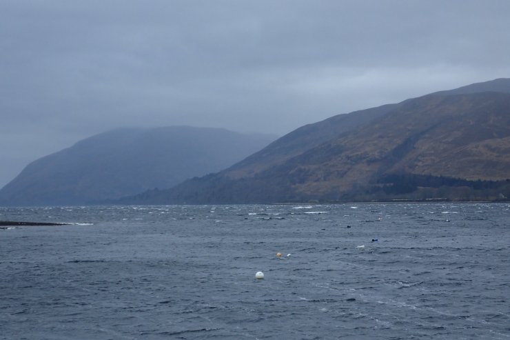 White Horses on the Loch this morning, a sign that it is likely to be very windy on the tops. 