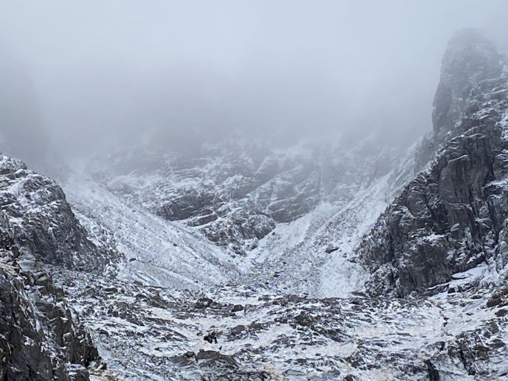 Ben Nevis, the bottom of No3 and 4 gullies.