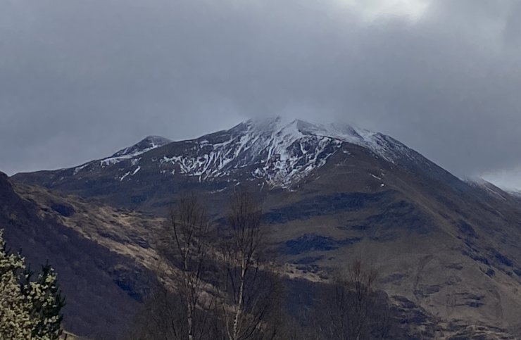 Sgurr a Mhaim in the Mamores. Again, not as much snow as its bigger cousins.